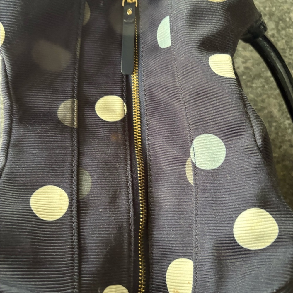 Kate Spade Dark Blue Polka Dot Shoulder Bag - Picture 6 of 8